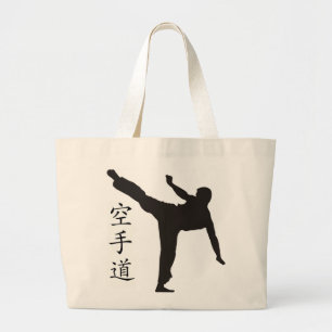 Bolso De Tela Gigante Alto kanji del retroceso/del karate