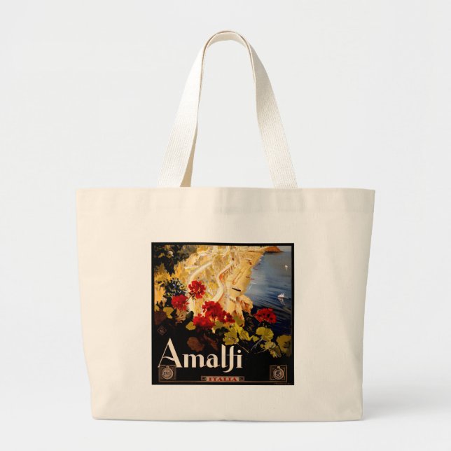 Bolso De Tela Gigante Amalfi Italia Viaje Afiche Arte Gráfico (Frente)