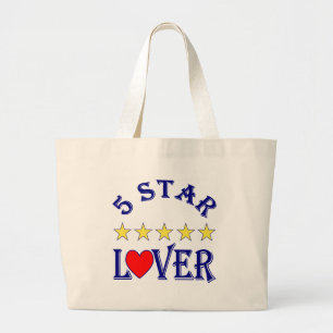 Bolso De Tela Gigante Amante de 5 estrellas azul