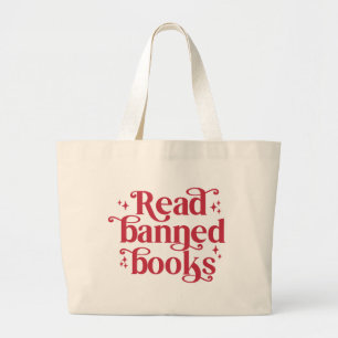 Bolso De Tela Gigante Amante de la lectura de libros prohibidos