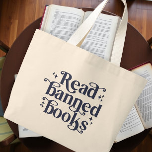 Bolso De Tela Gigante Amante de la lectura de libros prohibidos