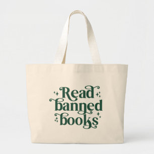 Bolso De Tela Gigante Amante de la lectura de libros prohibidos