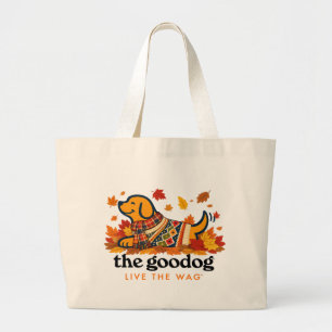 Bolso De Tela Gigante Amante de Perros Otoño Elegante