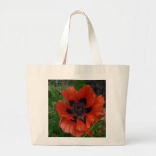 Bolso De Tela Gigante amapola oriental