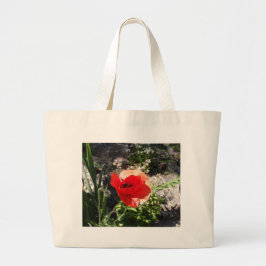 Bolso De Tela Gigante Amapola roja