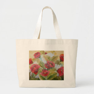 BOLSO DE TELA GIGANTE AMAPOLAS DEL ESCARLATA