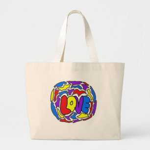 Bolso De Tela Gigante Amar