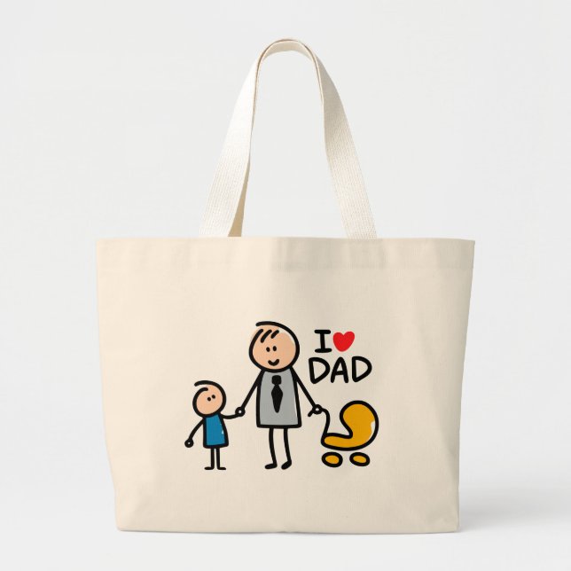 Bolso De Tela Gigante Amar a papi (Frente)