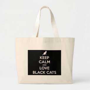 Bolso De Tela Gigante Amar los gatos negros