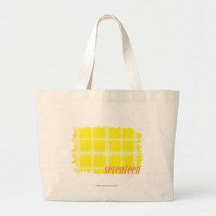 Bolso De Tela Gigante Amarillo 3 de la tela escocesa