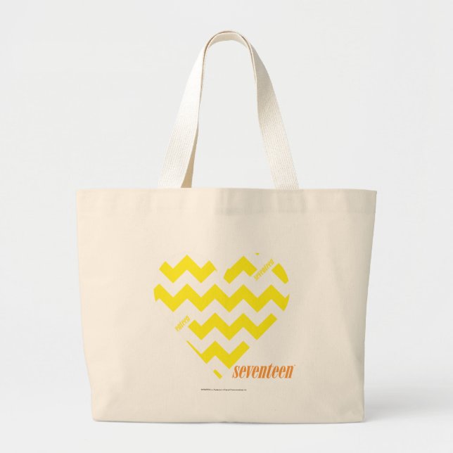 Bolso De Tela Gigante Amarillo 4 del zigzag (Frente)