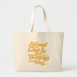 Bolso De Tela Gigante Amarillo del amor de Brooklyn