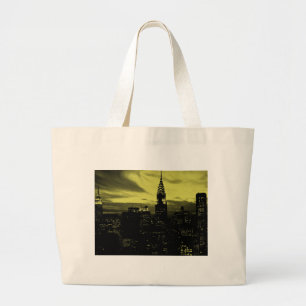 Bolso De Tela Gigante Amarillo dorado de Nueva York
