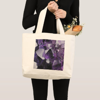 Bolso De Tela Gigante amatista morado de cristal geométrico de moda