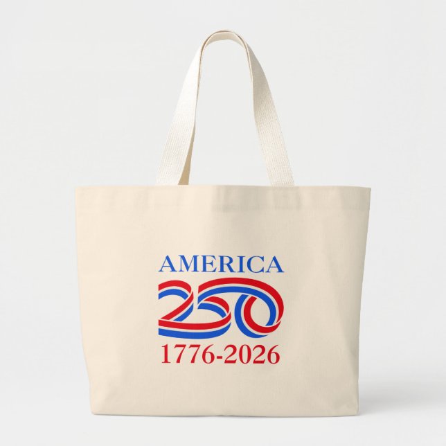 Bolso De Tela Gigante America 250th Anniversary 1776-2026 Patriotic  (Frente)
