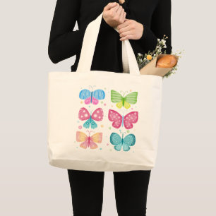 Bolso De Tela Gigante Amigos Coloridos de Flutter