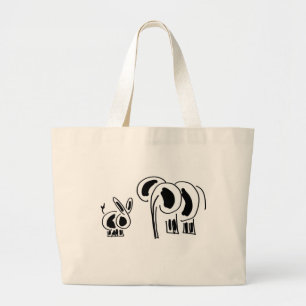 Bolso De Tela Gigante amigos del burro y del elefante