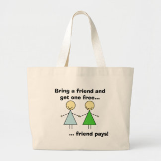 Bolso De Tela Gigante Amistad