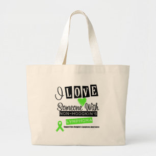 Bolso De Tela Gigante Amo a alguien con linfoma no Hodgkin