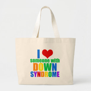 Bolso De Tela Gigante Amo A Alguien Con Síndrome De Down