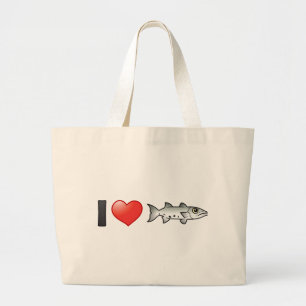 Bolso De Tela Gigante Amo a Barracuda