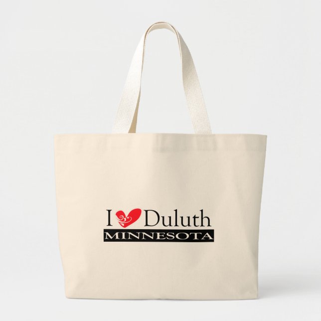 Bolso De Tela Gigante Amo a Duluth Minnesota (Frente)