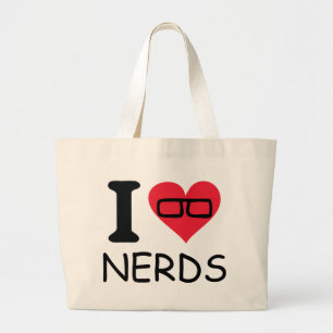 Bolso De Tela Gigante amo a empollones
