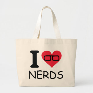 Bolso De Tela Gigante amo a empollones