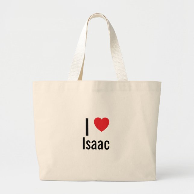 Bolso De Tela Gigante Amo a Isaac (Frente)