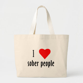 Bolso De Tela Gigante Amo a la gente sobria