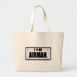 Bolso De Tela Gigante Amo a mi aviador