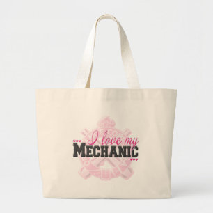 Bolso De Tela Gigante Amo a mi mecánico