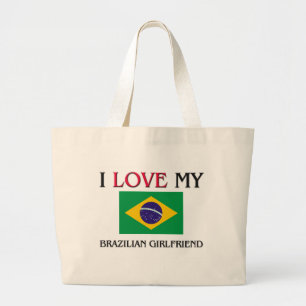 Bolso De Tela Gigante Amo a mi novia brasileña