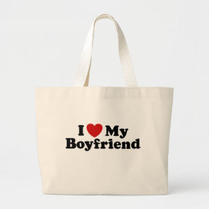 Bolso De Tela Gigante Amo A Mi Novio