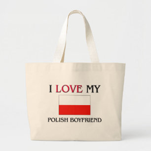 Bolso De Tela Gigante Amo a mi novio polaco