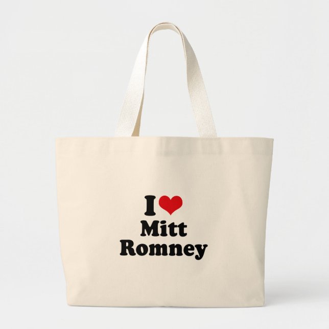 BOLSO DE TELA GIGANTE AMO A MITT ROMNEY (Frente)