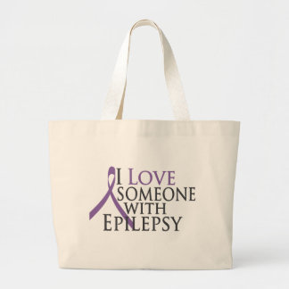 Bolso De Tela Gigante amo alguien con epilepsia