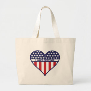 Bolso De Tela Gigante Amo América