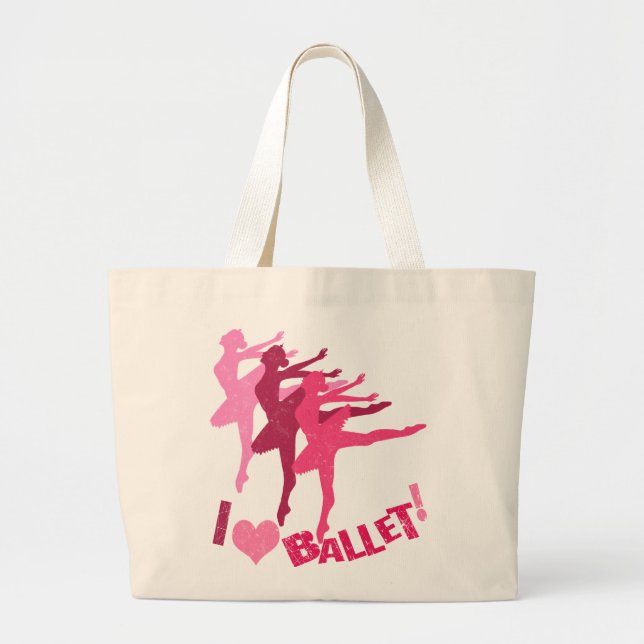 Bolso De Tela Gigante Amo ballet (Frente)