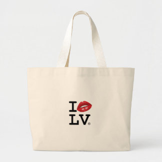 BOLSO DE TELA GIGANTE AMO BESO DEL LV