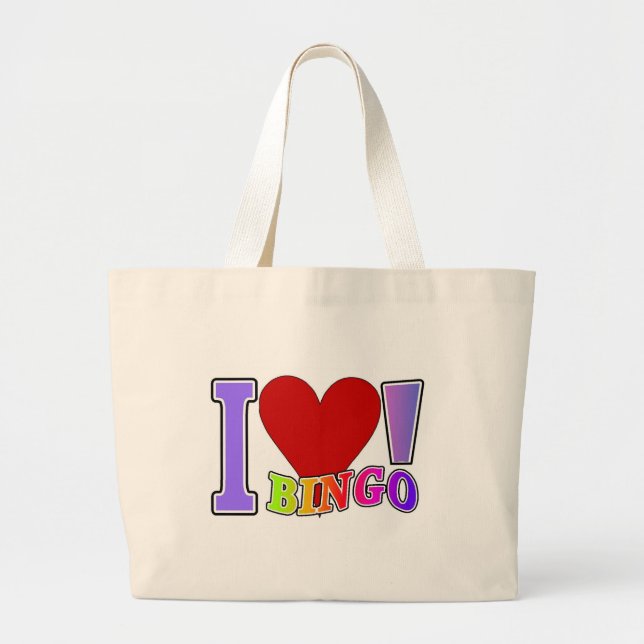Bolso De Tela Gigante Amo bingo (Frente)