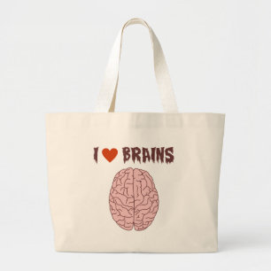 Bolso De Tela Gigante Amo cerebros