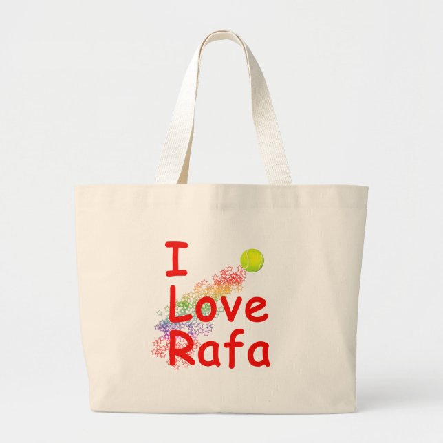 Bolso De Tela Gigante Amo diseño del tenis de Rafa (Frente)