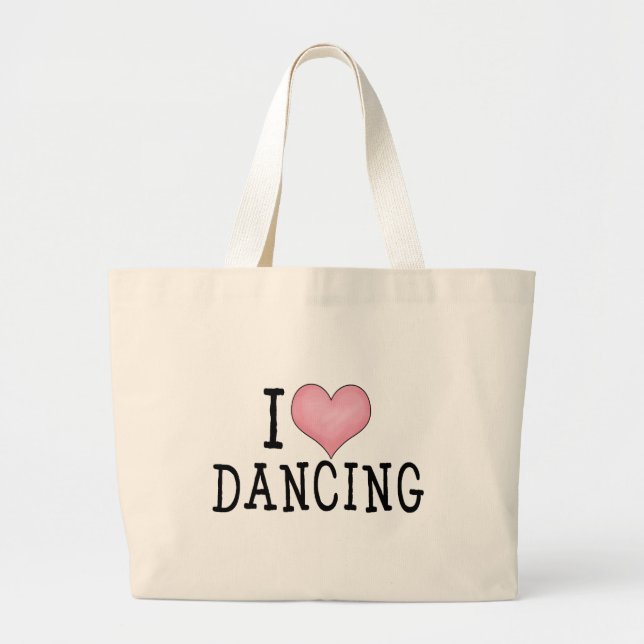 Bolso De Tela Gigante Amo el bailar (Frente)