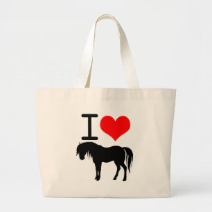 Bolso De Tela Gigante Amo el caballo