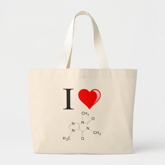 Bolso De Tela Gigante Amo el café (Frente)