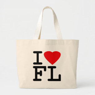 Bolso De Tela Gigante Amo el corazón la Florida