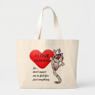 Bolso De Tela Gigante Amo el leer