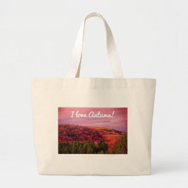 Bolso De Tela Gigante ¡Amo El Otoño!