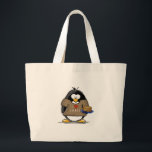 Bolso De Tela Gigante Amo el pingüino de los Latkes<br><div class="desc">Un pingüino del día de fiesta de la diversión apenas para el Jánuca. Muestre apagado su alcohol del día de fiesta con este pingüino cariñoso del latke lindo.</div>
